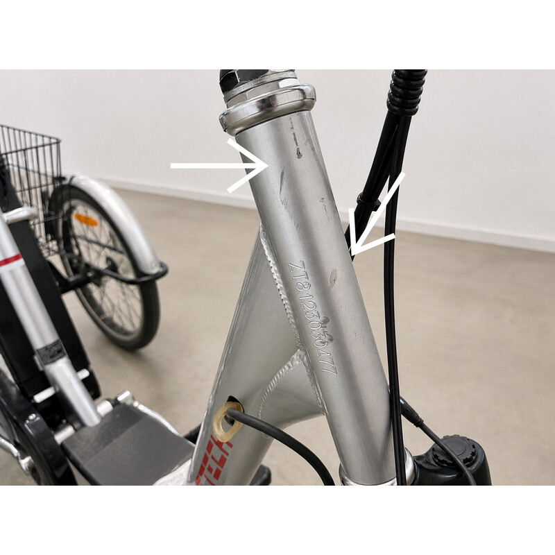 Trojkolesový elektrický bicykel Tornádo ZTECH, strieborný (Používaný kus)