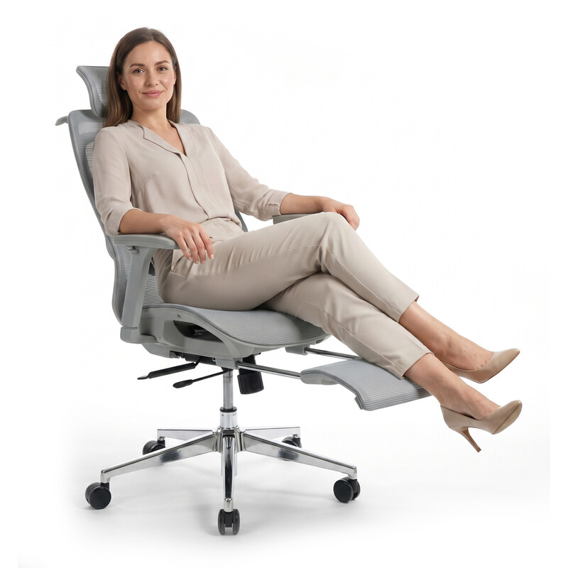 Kancelárska ergonomická stolička s podnožkou UNIZDRAV