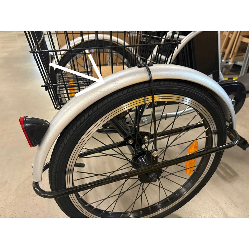 Trojkolesový elektrický bicykel Tornádo ZTECH, strieborný (Rozbalený kus)