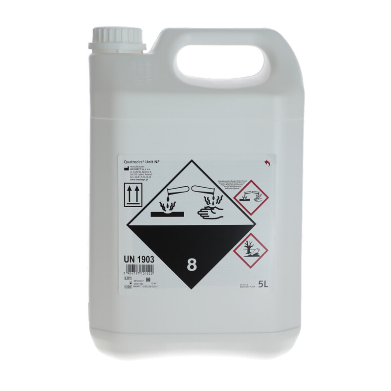 Koncentrát na čistenie odsávacích zariadení Quatrodes Unit NF, 5 l
