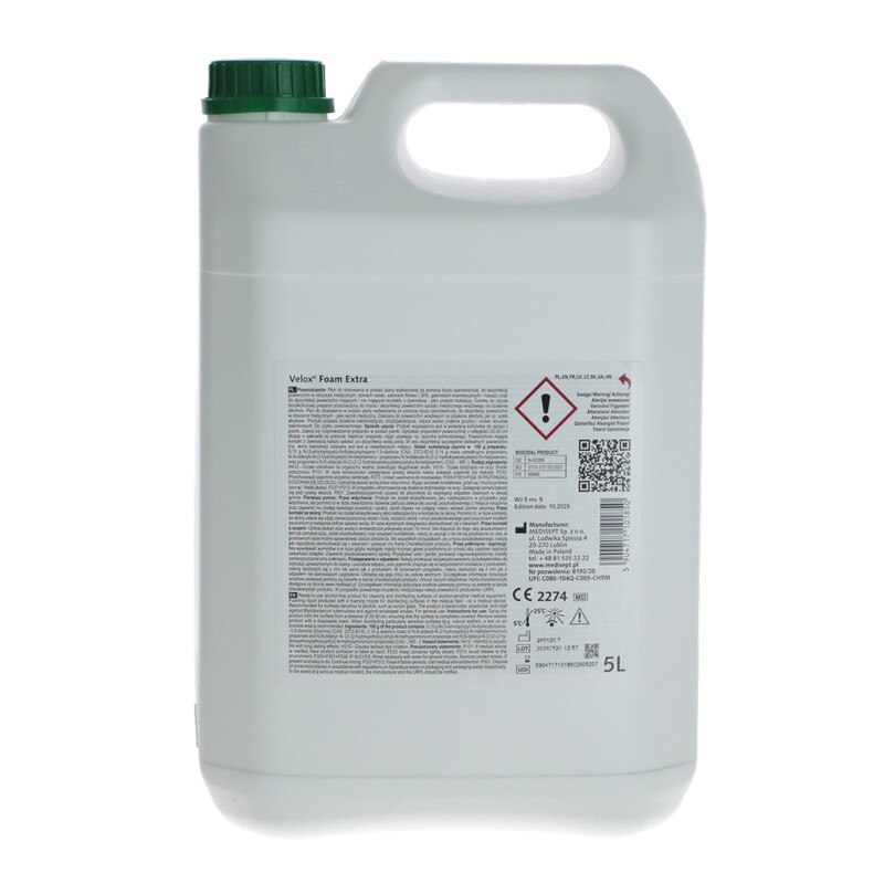 Profesionálna dezinfekčná pena Velox Foam Extra, 5 l