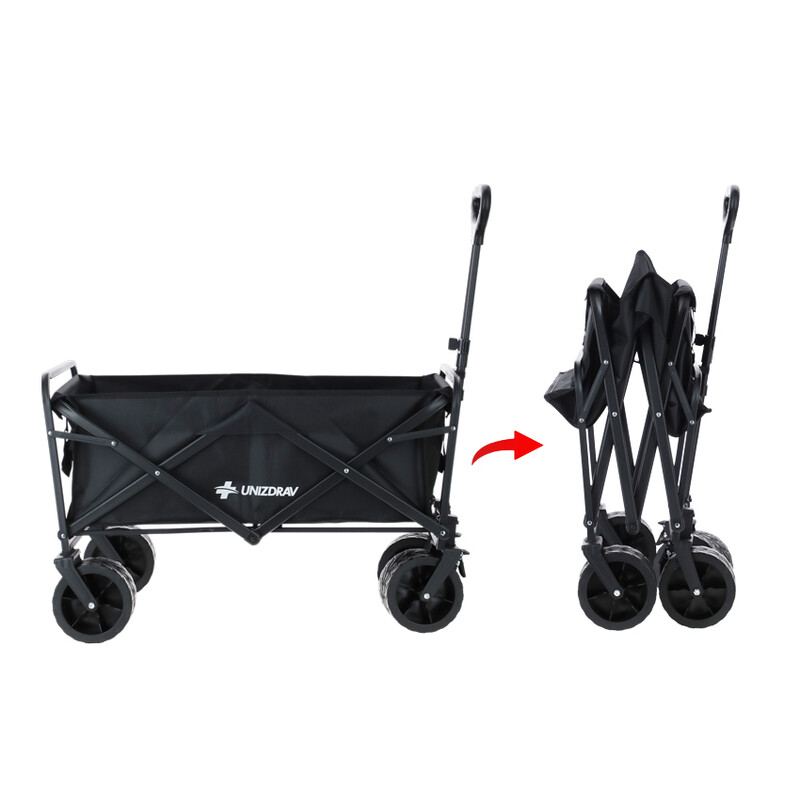 Skladací prepravný vozík UNIZDRAV s extra nosnosťou až 150 kg (Používaný kus)