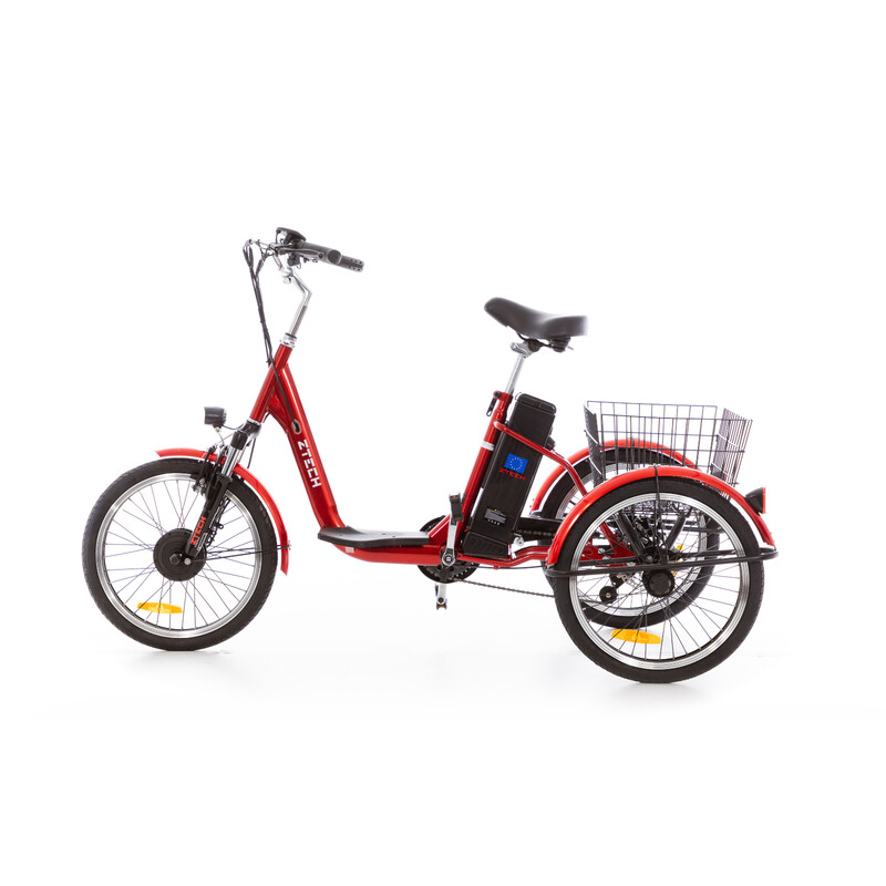 Trojkolesový elektrický bicykel Tornádo ZTECH, červený (Používaný kus)