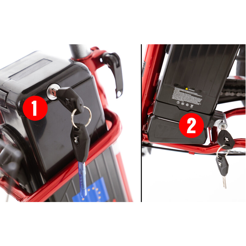 Trojkolesový elektrický bicykel Tornádo ZTECH, červený (Používaný kus)