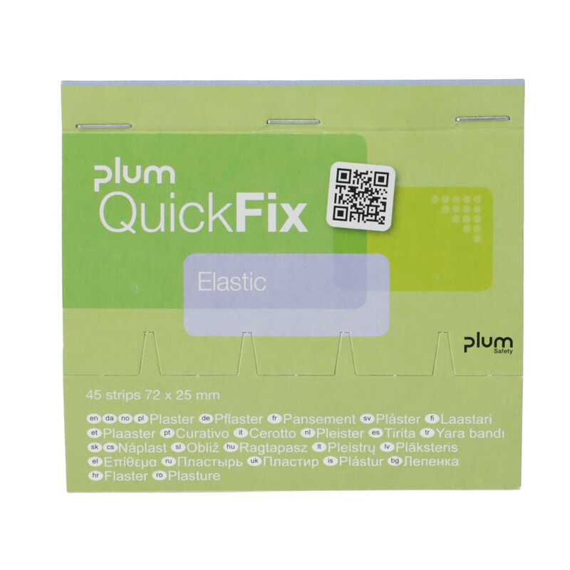 Plum QuickFix Elastické náplasti, náhradná náplň do dávkovača, 45 ks